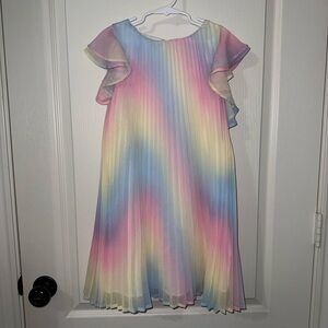 Pleated Rainbow Girls’ Dress NWT